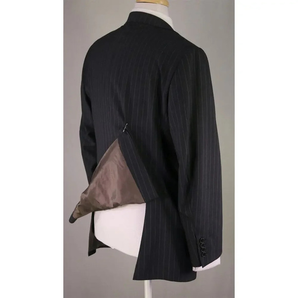 Miller Brothers Ltd Bespoke Recent Gray Pinstripe 2-Btn Wool Suit 42R - Picture 8 of 11